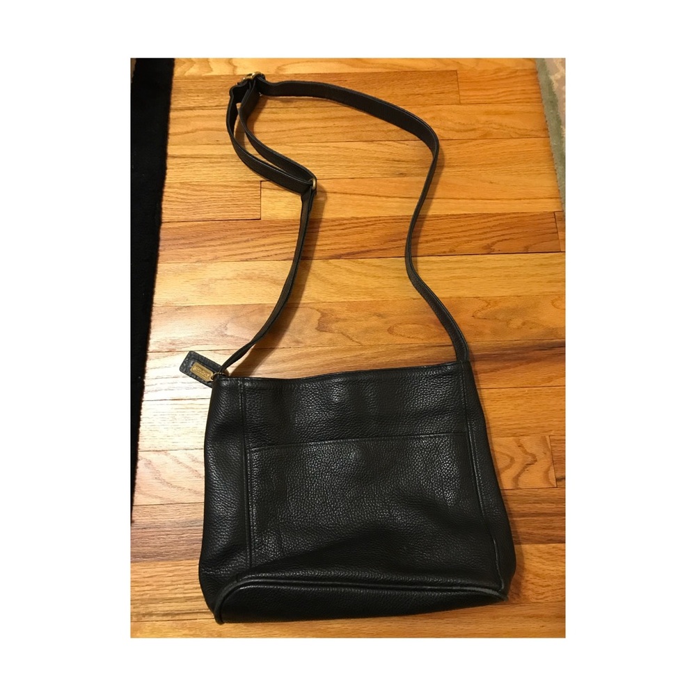 Black leather Coach bag